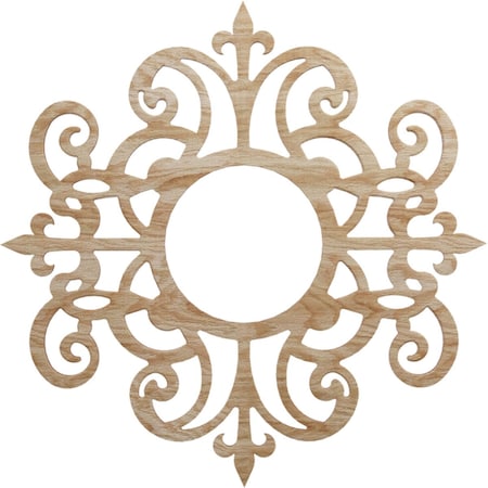 Ekena Millwork Dijon Wood Fretwork Pierced Ceiling Medallion, Red Oak, 22"OD x 7 1/8"ID x 3/8"T CMWP22X22X0375DIRO